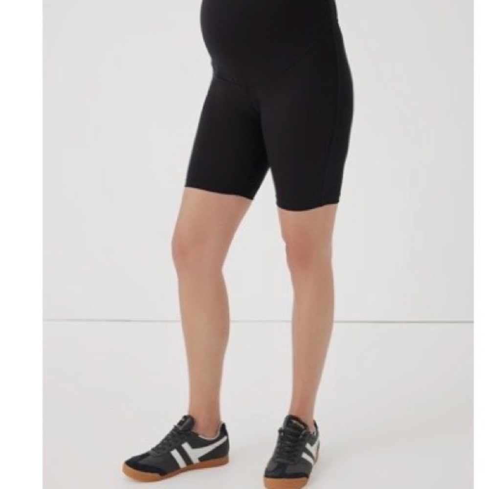 Pact Women's Maternity Black Biker Shorts